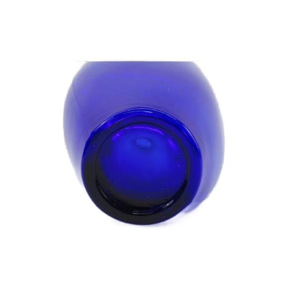 Mid Century Hand Blown Blue Glass Vase Czech Glass, 14" Tall - Picture 2 of 9